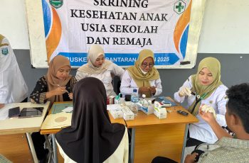 Skrining Kesehatan Puskesmas Bantaran di SMAN 1 BANTARAN