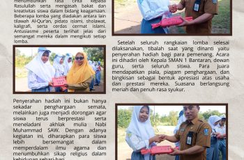 Pemberian Hadiah Lomba Peringatan Maulid Nabi Muhammad SAW.