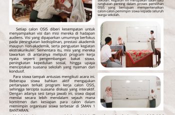 Pemaparan Visi Misi Calon Ketua Osis