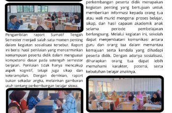 Pengambilan rapor tengah semester